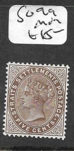 MALAYA STRAITS SETTLEMENTS (P0211B) QV 5C SG 99  MOG