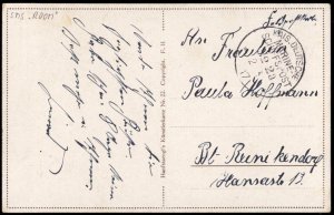 Germany WWI Navy SMS Nymphe MSP2a Feldpost Cover G75737