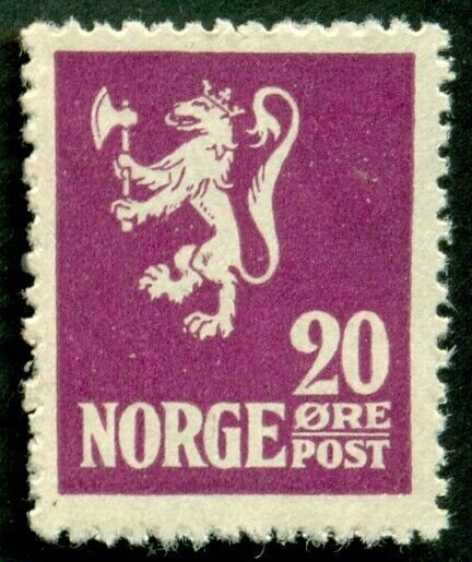 NORWAY #101, Mint Never Hinged, Scott $51.00