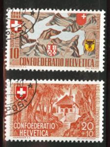 Switzerland Scott B110-111 used  CTO 1941 semipostal set