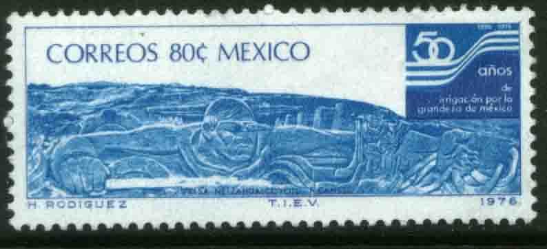 MEXICO 1144, 50th Anniv. Irrigation Project Netzahualcoyotl Dam. MINT, NH. F-VF.