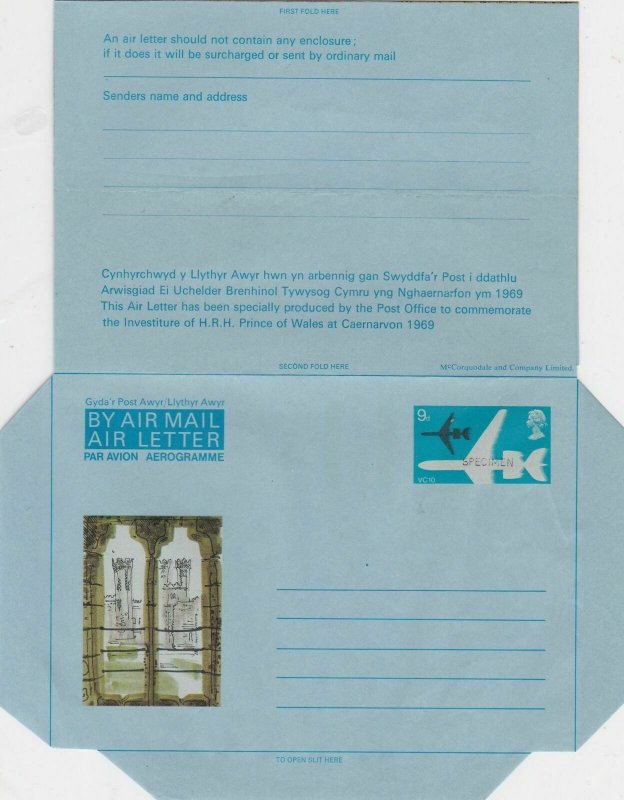 Specimen Airmail Stamps Letter ref  R 18836