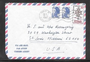 Just Fun Cover FRANCE #1983 on Airmail Cover 12/18/1985 (12801)