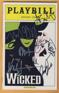 THEATRE CAST SIGNED PLAYBILL WICKED 2010 GERSHWIN THEATRE