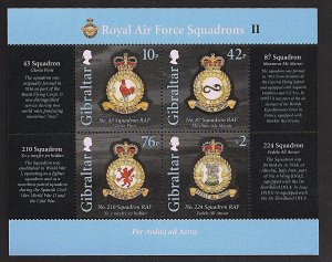 Gibraltar 2013 Royal Air Force Squadrons II (1 S/S) Fresh MNH