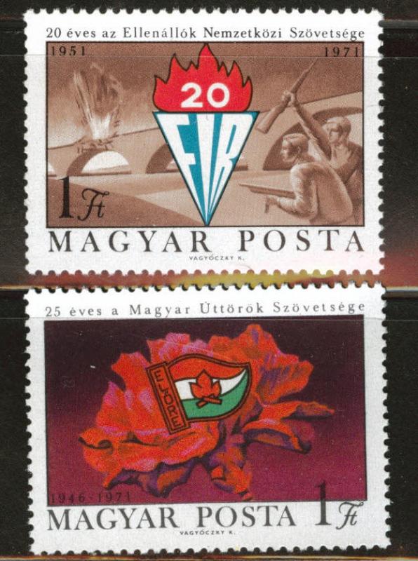 HUNGARY Scott 2075-76 stamps 1971