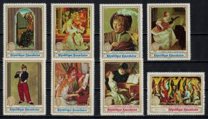 RWANDA 1969 - Paintings, medieval musical instruments /complete  set MNH