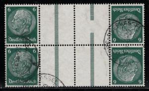Germany Scott # 419 (4), 4 labels, used, tete beche, Mi# 2x KZ22.1