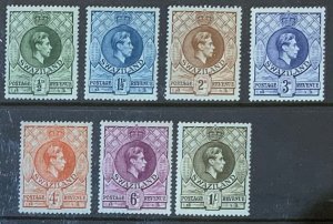 SWAZILAND GVI 1938 ORIGINAL PERFS 13.5x13 M/M VALUES TO 1/- CAT £92