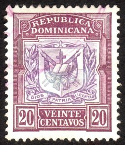 1901, Dominican Republic 20c, Used, Sc 135