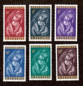 Rwanda # 137-142 Mint Christmas!