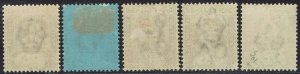 FIJI 1903 KEVII 2D - 5D WMK CROWN CA