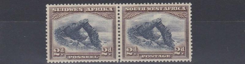 SOUTH WEST AFRICA  1931  S G 76  2D  BROWN & BLUE    MH  LIGHTLY TONED 