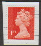 GB QE II Machin SG U2968d - 1st vermillion  - date code M14L - Source  S 