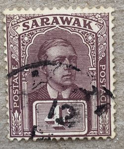 Sarawak 1923 4c purple brown Brooke, used. Scott 56, CV $2.75. SG 65