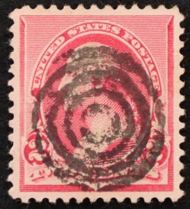 U.S. Used Stamp Scott #220 2c Washington, Superb. Lovely Target Cancel. A Gem!