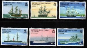 BRITISH INDIAN OCEAN TERR SG396/401 2009 SEAFARING AND EXPLORATION   MNH