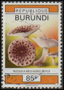 Burundi 690 - Used - 85fr Brittlegill Mushroom (1992) (cv $2.50) +