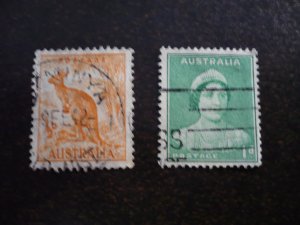 Stamps - Australia - Scott# 166-167 - Used Part Set of 2 Stamps