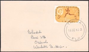 FIJI 1963 cover to NZ ex TAVUA.............................................B2507