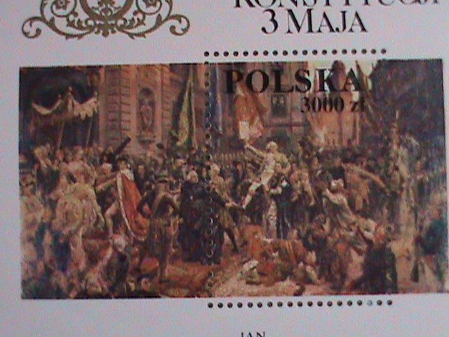 1991 POLAND 200 ANNIVERSARY SOUVENIR SHEET.MNH