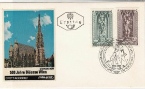 Austria 1969 Church 500 Yr Illust. Wien Slogan Cancel Stamps FDC Cover Ref 35049