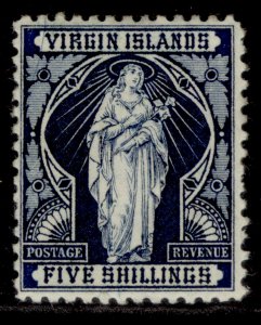 BRITISH VIRGIN ISLANDS QV SG50, 5s indigo, M MINT. Cat £80.