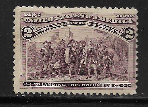 UNITED STATES, 231, MINT HINGED,LANDING OF COLUMBUS