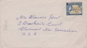 Pitcairn Island 6d QEII Fiji-Pitcairn Connection (Map) 1963 Pitcairn Island, ...