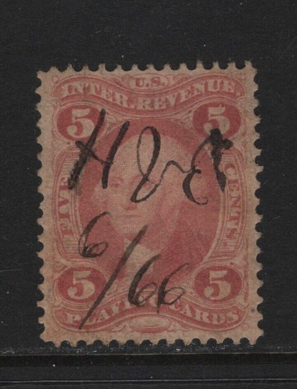 R28c VF+ used revenue stamp neat cancel nice color cv $ 40 ! see pic !