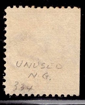 US Stamp #334 4c Washington MINT NO GUM SCV $35