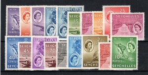 Seychelles 1954-61 set SG 174-88 MH