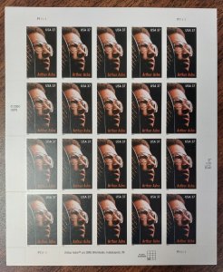 US #3936, 37¢  Arthur Ashe, Sheet of 20, self adhesive, VF