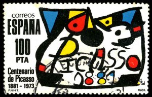 SPAIN Sc 2230 USED - 1981 100p - Pablo Picasso, Birth Cent.