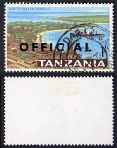 Tanzania SGO18 1/- opt OFFICIAL   Cat 18  pounds