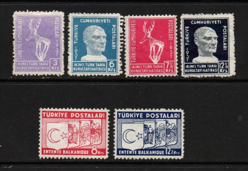 Turkey - Sc# 781 - 786 MH (hinge rems)        /        Lot 1122234