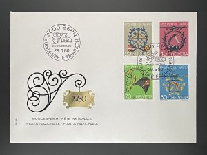 Helvetia 1980 Pro Patria Handwerkerschilder FDC Ersttagsbrief