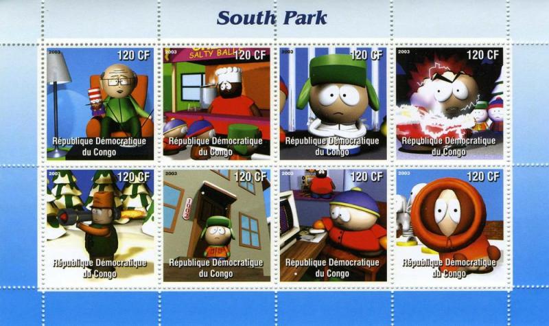 SOUTH PARK SITCOM Sheet Perforated  Mint (NH)