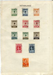 NETHERLAND INDIES; 1913-20s early issues useful used small range on album page