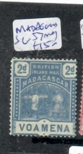 MADAGASCAR  BRITISH  SG 57     MOG   P0303A H