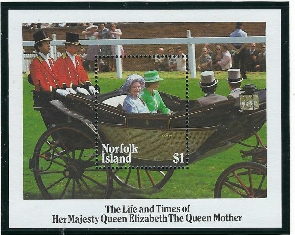 Norfolk Is 368 MNH 1985 Queen Mother Birthday S/S (fe4043)