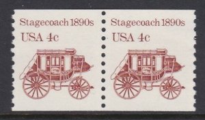2228 Stagecoach Coil Pair MNH