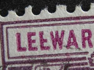 LEEWARD ISLANDS Sc 110 broken E variety,pulled perf but still a nice rare stamp! 