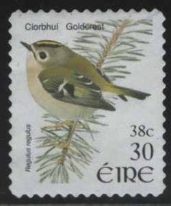 Ireland 2001 used Sc 1319B 30p (38c) Goldcrest - Coil - Birds