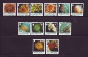 Alderney Sc 279-90 2006 Corals & Anenomes stamp set mint NH