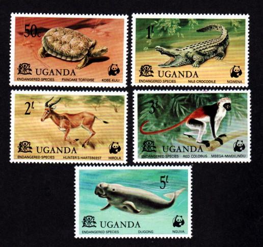 Uganda 176-180 Mint NH WWF!