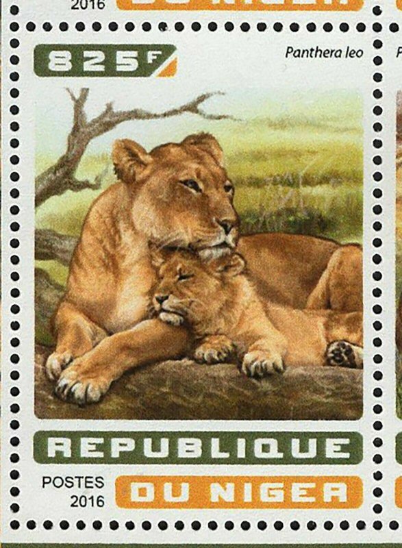 Lions Stamp Bundle of 2 Panthera Leo Wild Animals Souvenir Sheet MNH #4612-4615