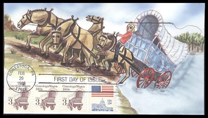 #2252 Conestoga Wagon 1800s Ham FDC