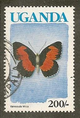 Uganda      Scott  835a      Butterfly          Used