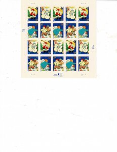 Christmas Cookies 37c US Postage Sheet of 20 stamps VF/XF MNH #3949-52